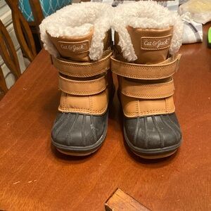 Cat & Jack Tan and Gray Kids' Boots